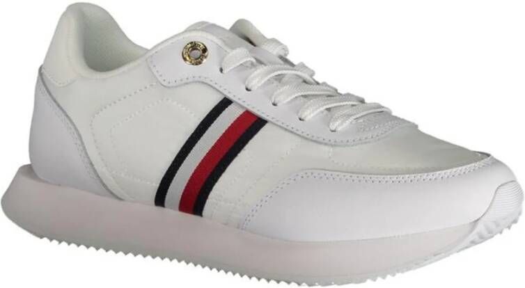 Tommy Hilfiger Witte Sneakers met Contrastdetails en Logo White Dames