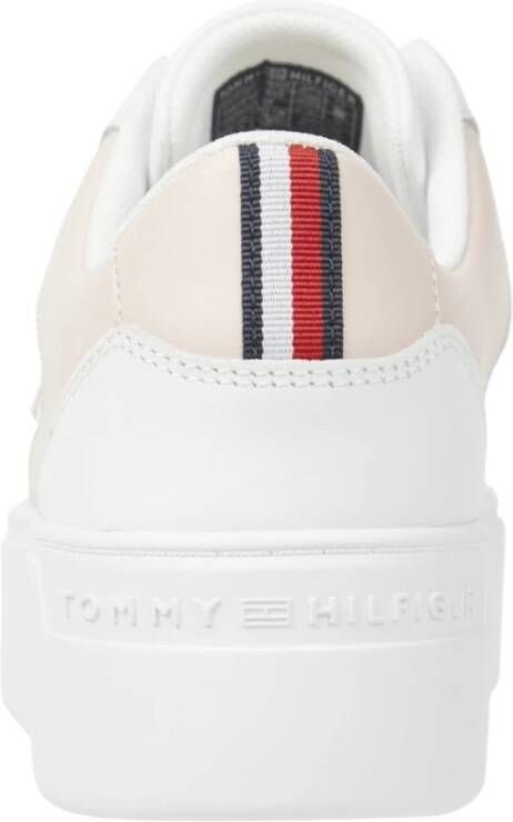 Tommy Hilfiger Witte Whimsy Roze Court Sneakers White Dames