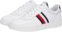 Tommy Hilfiger Sportieve witte vetersneakers met contrastdetails White Heren - Thumbnail 5