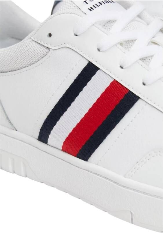 Tommy Hilfiger Sportieve witte vetersneakers met contrastdetails White Heren - Foto 8