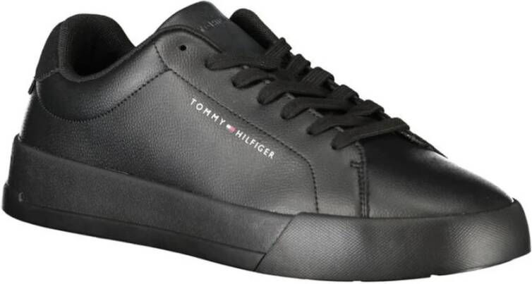 Tommy Hilfiger Zwarte Casual Sneakers Minimalistisch Ontwerp Black Heren