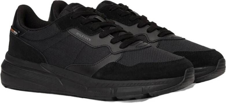 Tommy Hilfiger Zwarte Cordura Mix Sneakers Black Heren