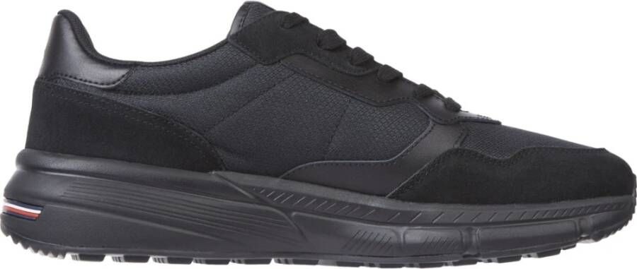 Tommy Hilfiger Zwarte Cordura Mix Sneakers Black Heren