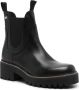 Tommy Hilfiger Zwarte Leren Chelsea Mid Hiel Laarzen Black Dames - Thumbnail 2