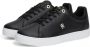 Tommy Hilfiger Sportieve Zwarte Veterschoenen met Contrastdetails Black Dames - Thumbnail 5