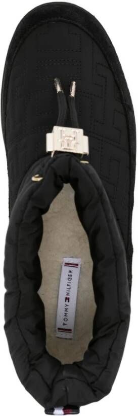 Tommy Hilfiger Zwarte Monogram Snowboot Enkellaarzen Black Dames