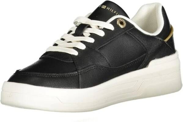 Tommy Hilfiger Zwarte Polyester Sneaker Black Dames