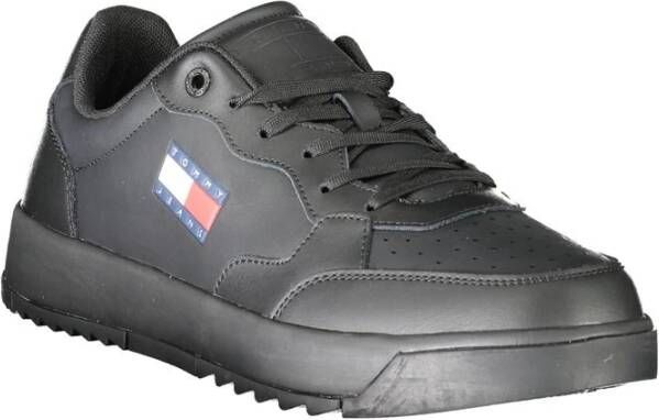 Tommy Hilfiger Zwarte Polyethyleen Heren Sneaker Black Heren