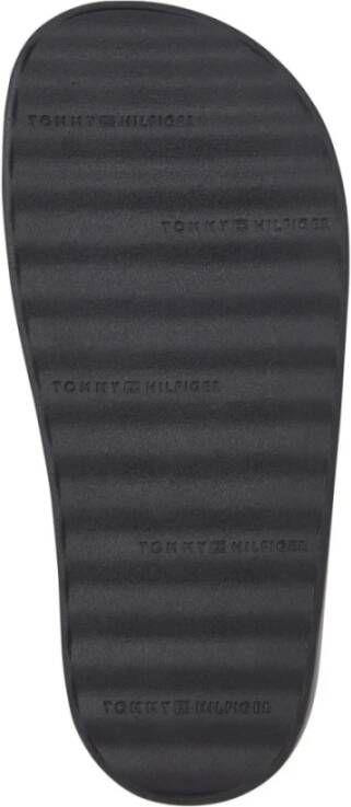 Tommy Hilfiger Zwarte Pool Slide Flip Flops Black Dames