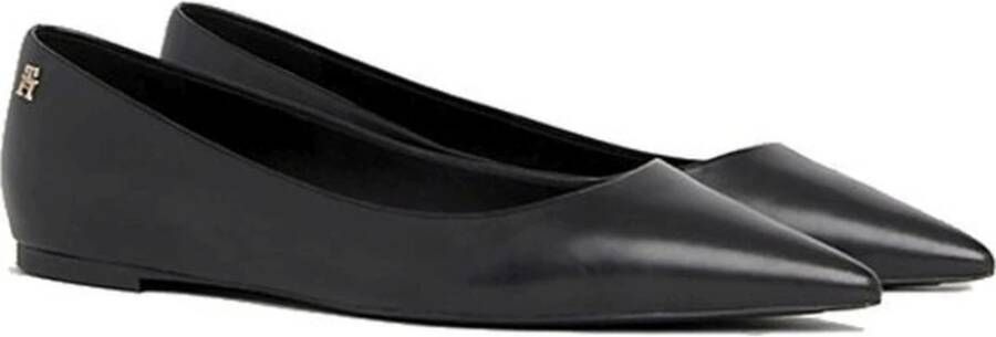 Tommy Hilfiger Zwarte puntige ballerinas Black Dames