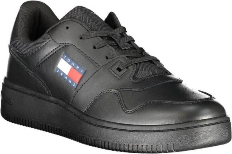 Tommy Hilfiger Zwarte Sneakers met Contrastdetails Black Heren