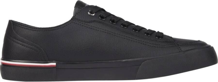 Tommy Hilfiger Zwarte Vulc Sneakers voor Mannen Black Heren