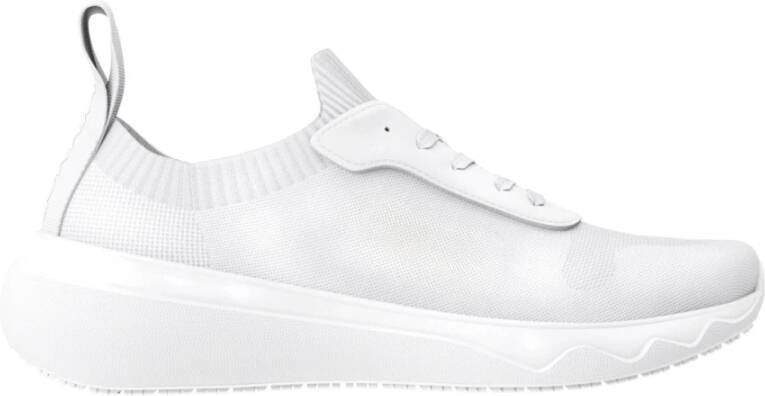 Tommy Jeans Beige Gebreide Sneakers voor Vrouwen White Dames