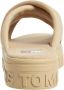 Tommy Jeans Beige Platte Sandaal Lettering Flatform Beige Dames - Thumbnail 4