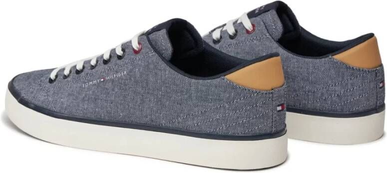 Tommy Jeans Blauwe Canvas Sneakers Blue Heren