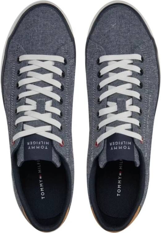 Tommy Jeans Blauwe Canvas Sneakers Blue Heren