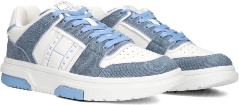 Tommy Jeans Blauwe Denim Lage Sneakers Blue Dames