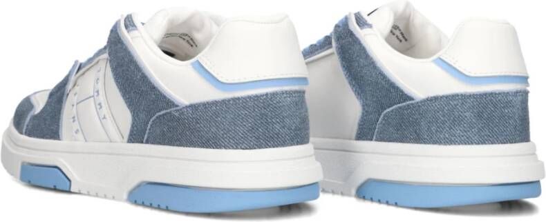 Tommy Jeans Blauwe Denim Lage Sneakers Blue Dames