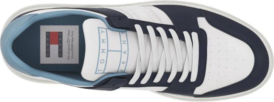 Tommy Jeans Blauwe Sneakers Veters Ronde Neus Multicolor Heren