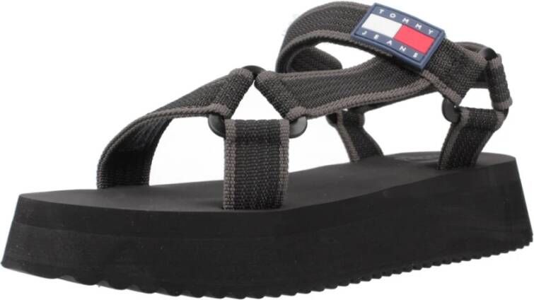 Tommy Jeans EVA Platte Sandalen Black Dames