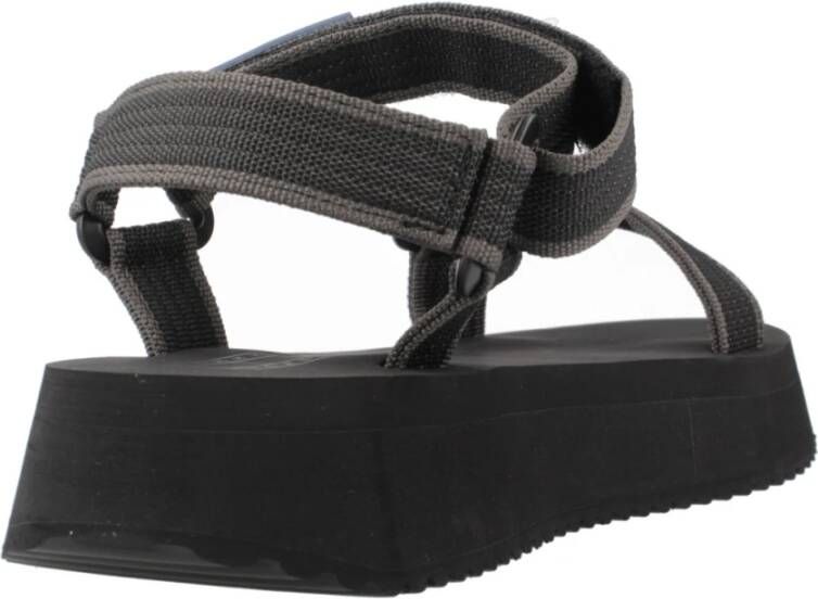 Tommy Jeans EVA Platte Sandalen Black Dames