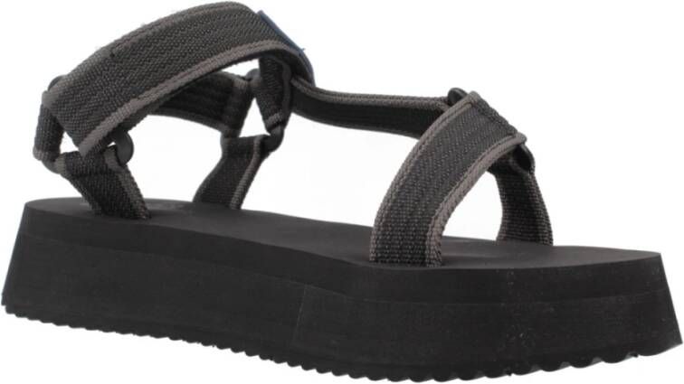 Tommy Jeans EVA Platte Sandalen Black Dames