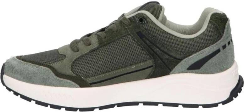 Tommy Jeans Groene leren sneakers Green Heren