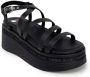 Tommy Jeans Strappy Wedge Sandalen Lente Zomer Collectie Black Dames - Thumbnail 9