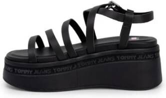 Tommy Jeans Hoge hak leren sandalen dames collectie Black Dames