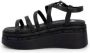 Tommy Jeans Strappy Wedge Sandalen Lente Zomer Collectie Black Dames - Thumbnail 10