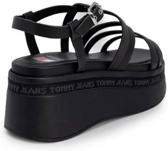 Tommy Jeans Hoge hak leren sandalen dames collectie Black Dames