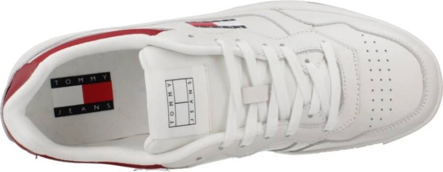 Tommy Jeans Leren Cupsole Sneakers White Heren