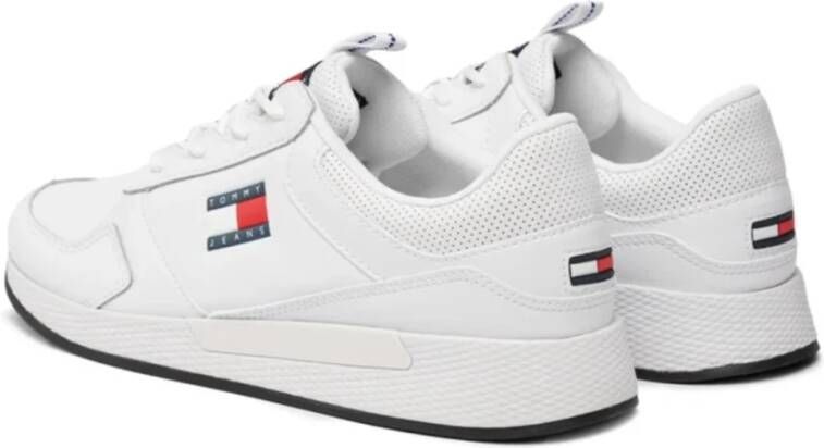 Tommy Jeans Leren hardloopschoenen Wit White Heren