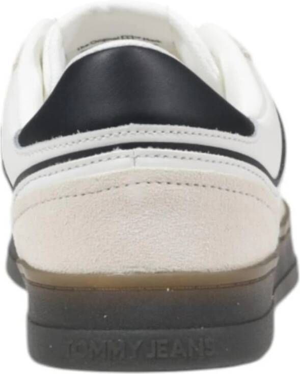 Tommy Jeans Leren Sneakers Lente Zomer Collectie Mannen White Heren