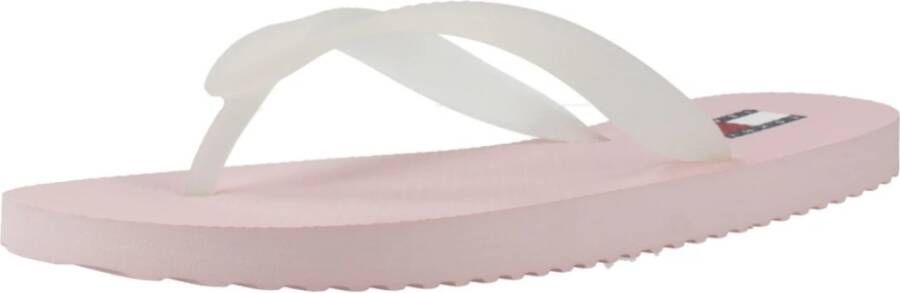 Tommy Jeans Logo Flip Flops Pink Dames