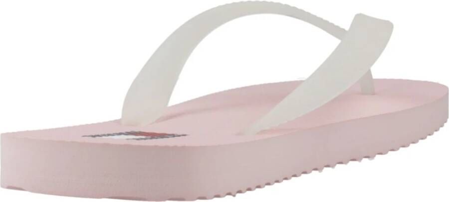 Tommy Jeans Logo Flip Flops Pink Dames