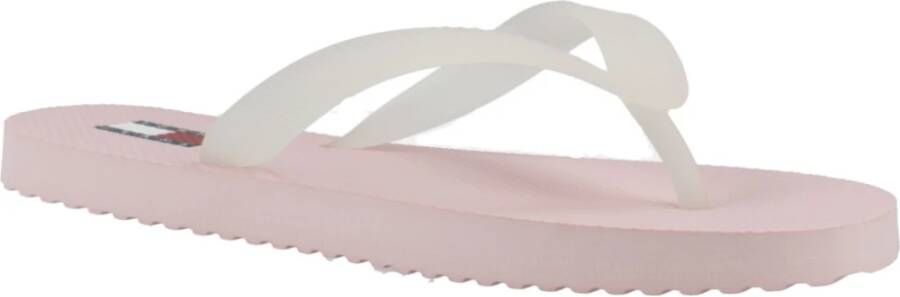 Tommy Jeans Logo Flip Flops Pink Dames