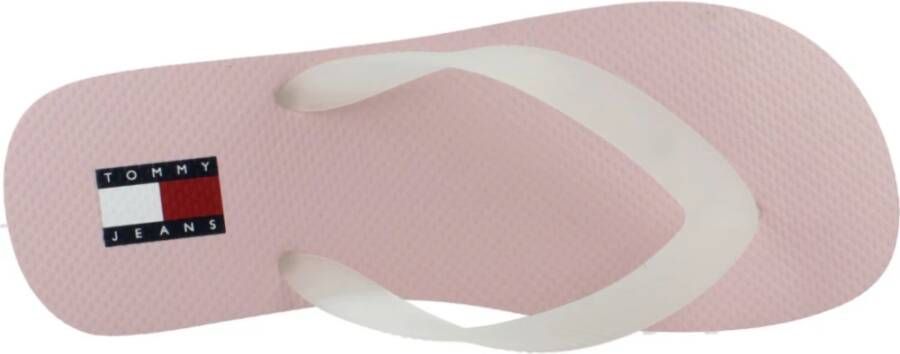 Tommy Jeans Logo Flip Flops Pink Dames