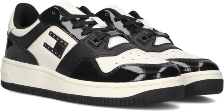 Tommy Jeans Retro Basket Lage Sneakers Black Dames