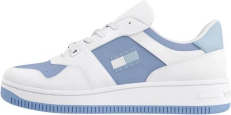 Tommy Jeans Retro Stijl Leren Sneakers White Dames