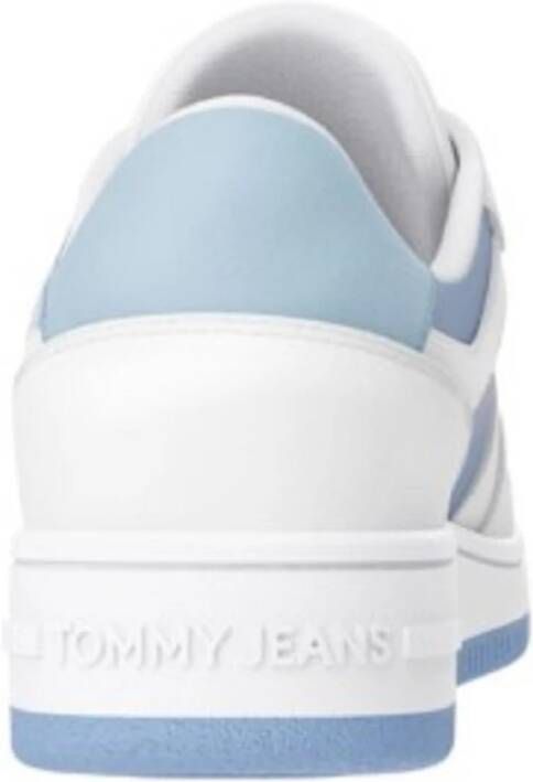 Tommy Jeans Retro Stijl Leren Sneakers White Dames