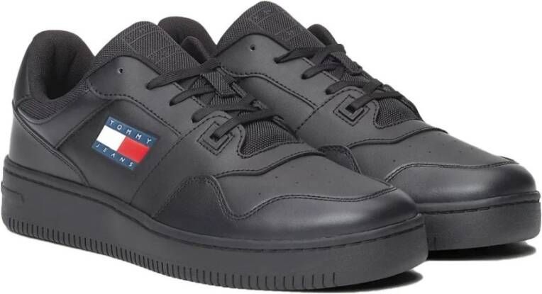 Tommy Jeans Retro Zwarte Sneakers voor Mannen Black Heren