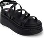 Tommy Jeans Strappy Wedge Sandalen Lente Zomer Collectie Black Dames - Thumbnail 3