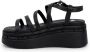 Tommy Jeans Strappy Wedge Sandalen Lente Zomer Collectie Black Dames - Thumbnail 4