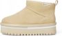 Tommy Jeans Suède Plateau Laarzen Beige Ronde Neus Beige Dames - Thumbnail 3