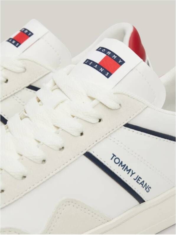 Tommy Jeans Suède Sneakers Wit Blancs White Heren