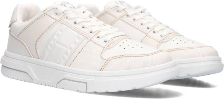 Tommy Jeans Witte Lage Top Sneakers Brooklyn Mix Media White Dames