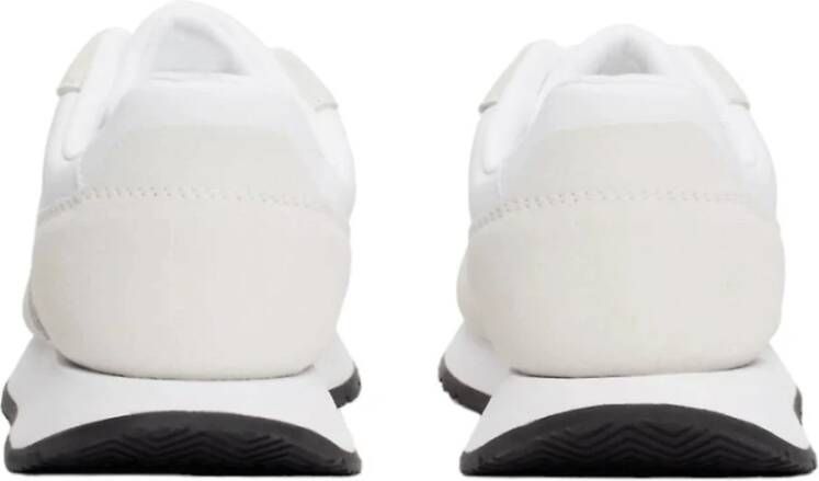 Tommy Jeans Witte Suède Sneakers met Ingebed Logo White Dames