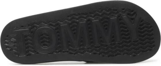 Tommy Jeans Zwarte Flip-flops Synthetisch Open Teen Antislip Black Dames