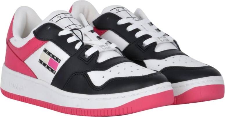 Tommy Jeans Zwarte Logo Sneakers Zwart Dames